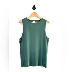Aritzia TNA Green Sleeveless Oversized Muscle Tank Top